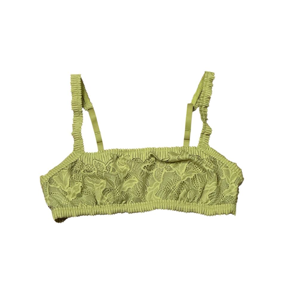 NWT Aerie Lace Bralette Small Green adjustable straps sleep comfort